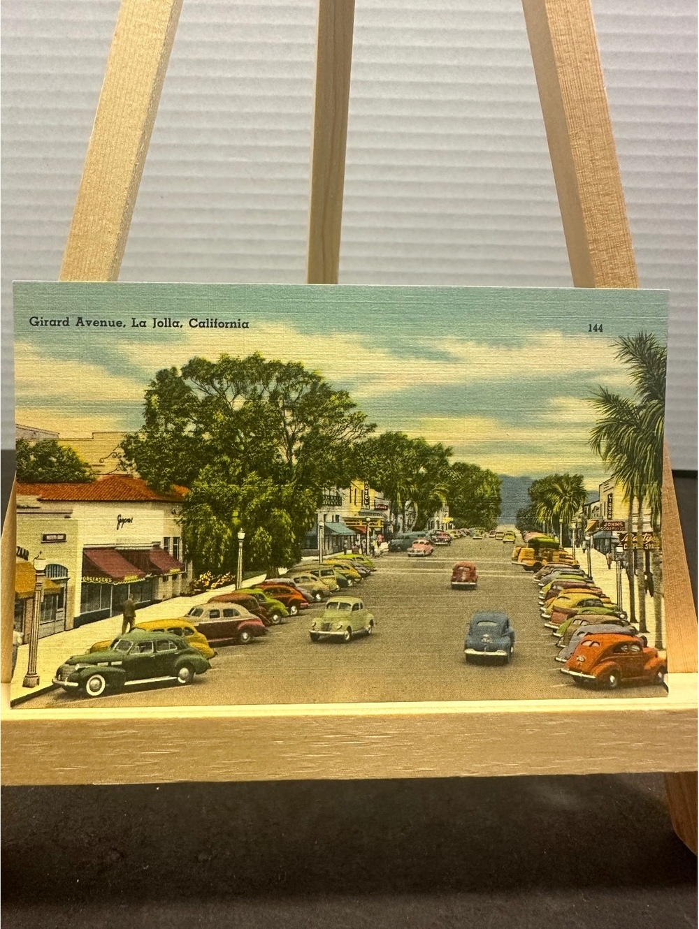 Vintage La Jolla California Girard Avenue Postcard Tichnor Linen Unposted 79120